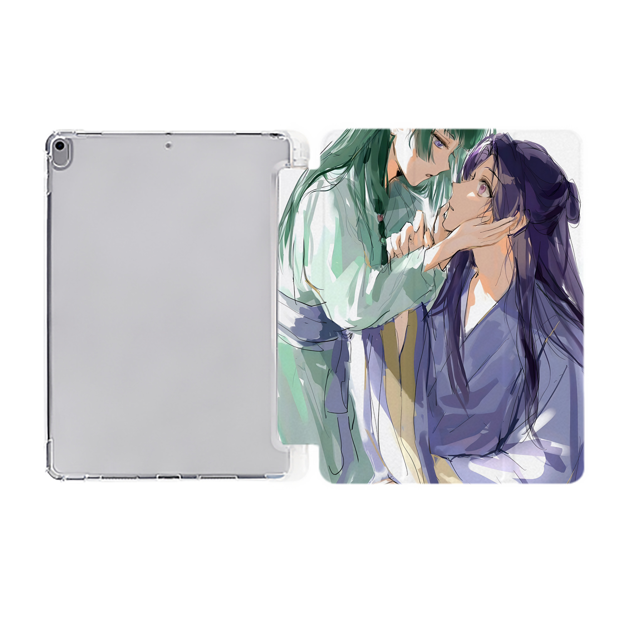 （画像用） 薬屋のひとりごと The Apothecary Diaries IPad ケース ペン収納付き 三つ折りスタンド PUレザー×シリコン 対応機種9.5/10.5/10.9インチ